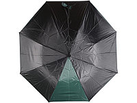 Зонт складной Логан полуавтомат, черный/зеленый (артикул 907203)