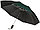 Зонт складной Логан полуавтомат, черный/зеленый (артикул 907203), фото 3