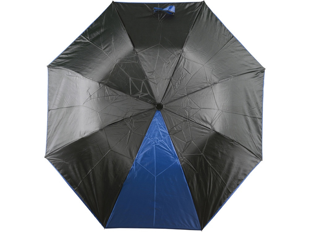 Зонт складной Логан полуавтомат, черный/синий (артикул 907202)