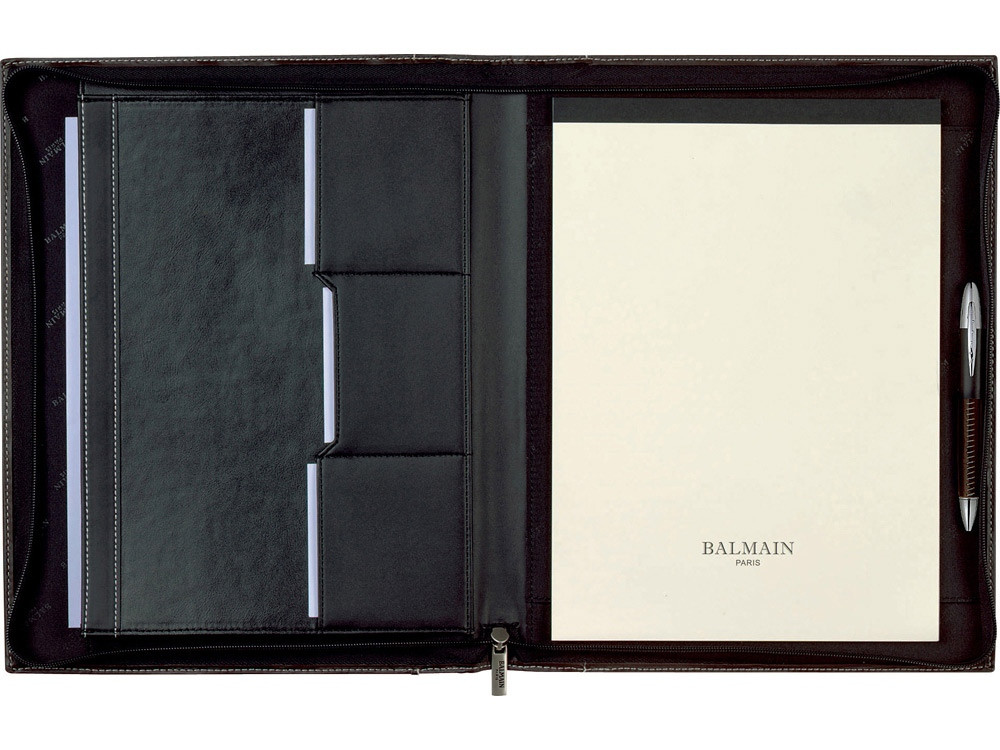 Папка А4 Millau на молнии от Balmain с блокнотом, коричневый (артикул 19985247) - фото 3 - id-p65792430