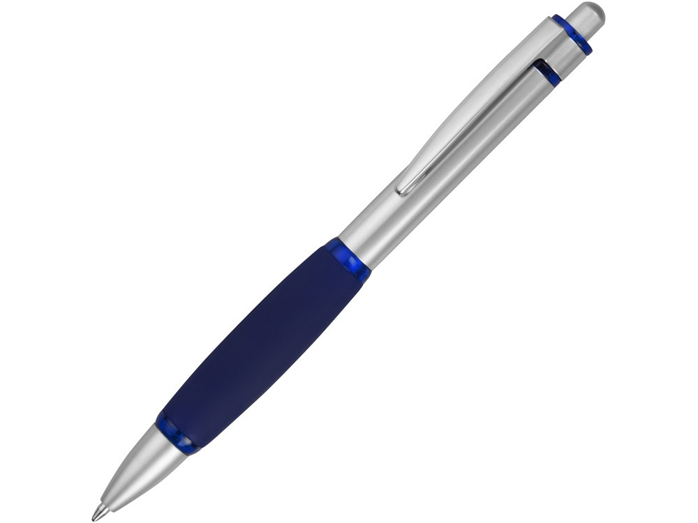 Ручка шариковая Мелодия, синий/серебристый (артикул 11200.02)