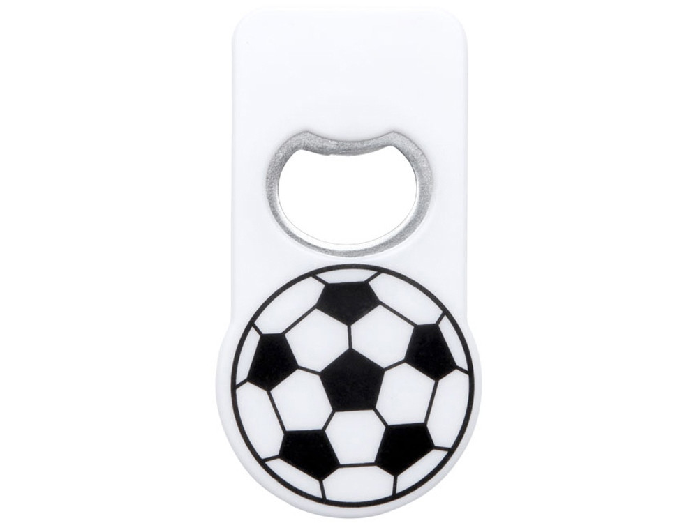Футбольная открывалка для бутылок с магнитом, белый (артикул 11271900) - фото 2 - id-p65818304