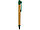 Ручка шариковая Borneo из бамбука, зеленый, черные чернила (артикул 10632203), фото 3