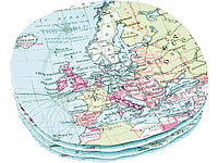 Набор из 4-х тарелок Карта мира (артикул 82173)
