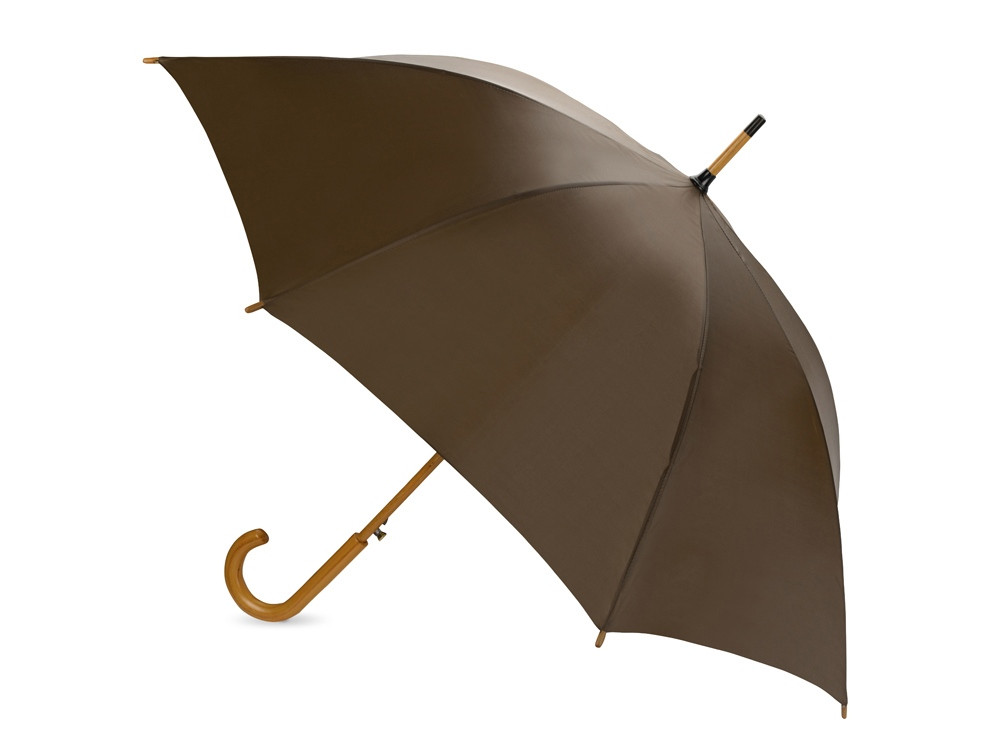 Зонт-трость полуавтоматический с деревянной ручкой (артикул 907038р) - фото 2 - id-p88581796