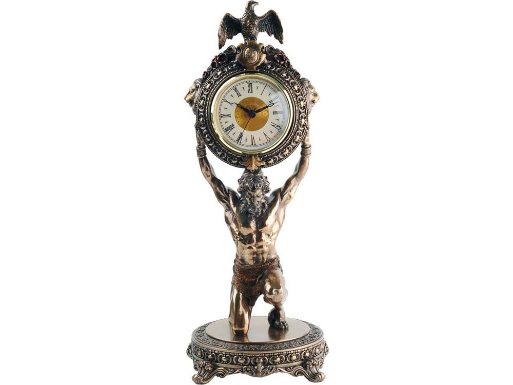 Интерьерные часы Мировое время, бронзовый (артикул 51106)