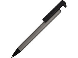 Ручка-подставка шариковая Кипер Металл, серый (артикул 304610)