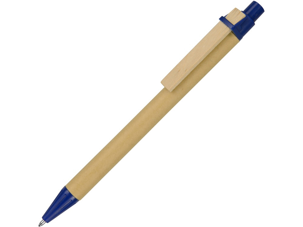Ручка шариковая Salvador, натуральный/синий, синие чернила (артикул 10620001) - фото 1 - id-p65792552