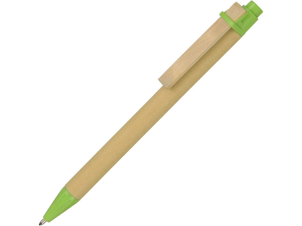 Ручка шариковая Salvador, натуральный/зеленый, черные чернила (артикул 10612301) - фото 1 - id-p65792554