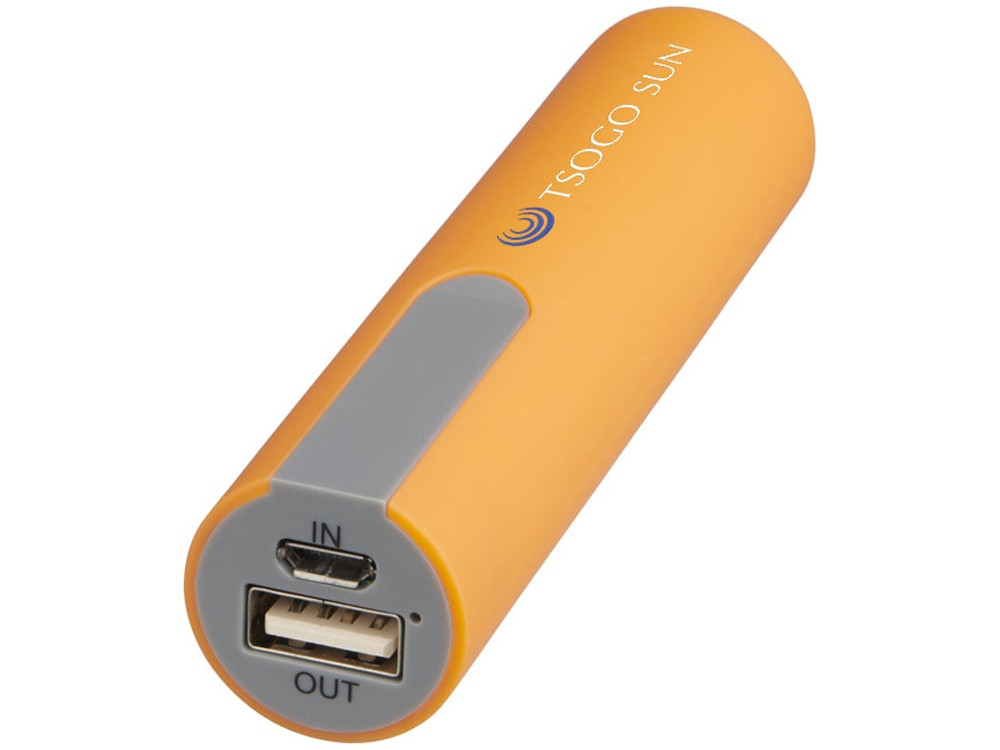 Зарядное устройство с резиновым покрытием 2200 мА/ч, оранжевый (артикул 13495703) - фото 6 - id-p65818470