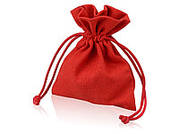 Мешочек подарочный, лен, малый, красный (артикул 995005)