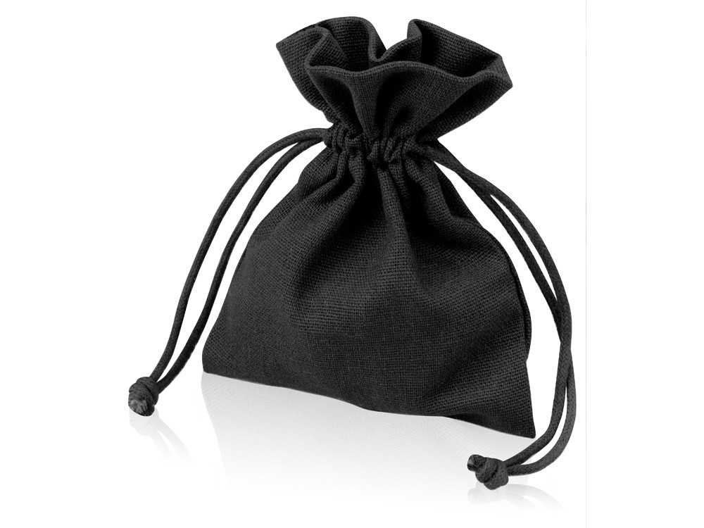 Мешочек подарочный, лен, малый, черный (артикул 995007) - фото 1 - id-p65812986