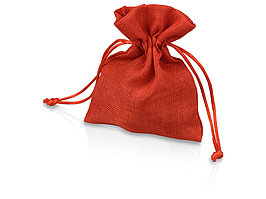 Мешочек подарочный, искусственный лен, малый, красный (артикул 995013)