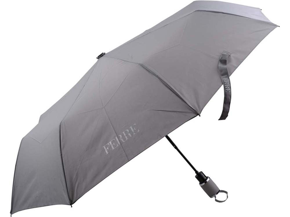 Складной зонт Ferre, полуавтомат, серый (артикул 90530)