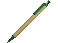 Ручка шариковая Эко, бежевый/зеленый (артикул 18340.03)