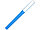 Ручка пластиковая шариковая трехгранная Nook с подставкой для телефона в колпачке, голубой/белый (артикул, фото 2
