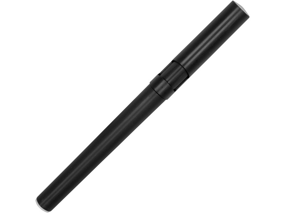 Ручка пластиковая шариковая трехгранная Nook с подставкой для телефона в колпачке, черный/белый (артикул - фото 4 - id-p65816450