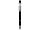 Ручка металлическая soft-touch шариковая со стилусом Sway, черный/серебристый (артикул 18381.07), фото 2