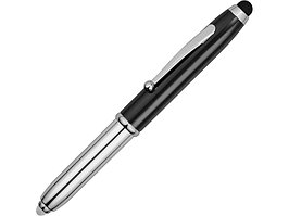 Ручка-стилус шариковая Xenon, черный/серебристый, синие чернила (артикул 10656300)