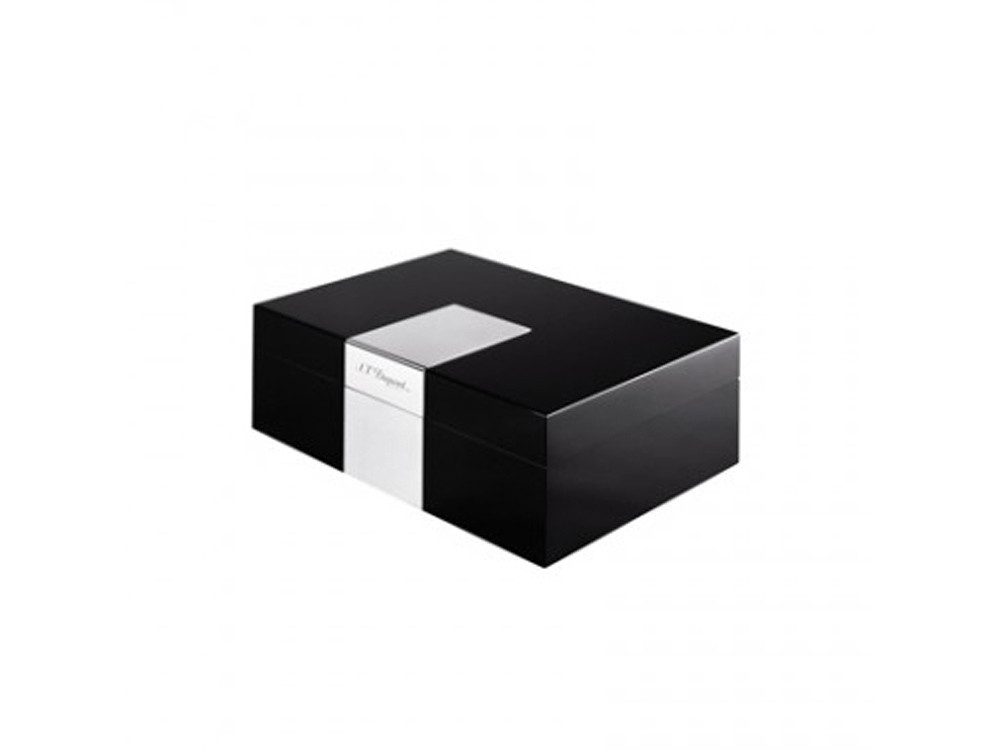 Коробка для сигар Ligne2. S.T.Dupont, черный/серебристый (артикул 1266)