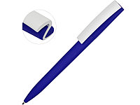 Ручка пластиковая soft-touch шариковая Zorro, синий/белый (артикул 18560.02)
