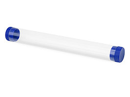 Футляр-туба пластиковый для ручки Tube 2.0, прозрачный/синий (артикул 84560.02)