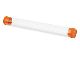 Футляр-туба пластиковый для ручки Tube 2.0, прозрачный/оранжевый (артикул 84560.13)