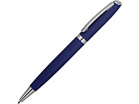 Ручка металлическая шариковая Flow soft-touch, темно-синий/серебристый (артикул 18561.02)