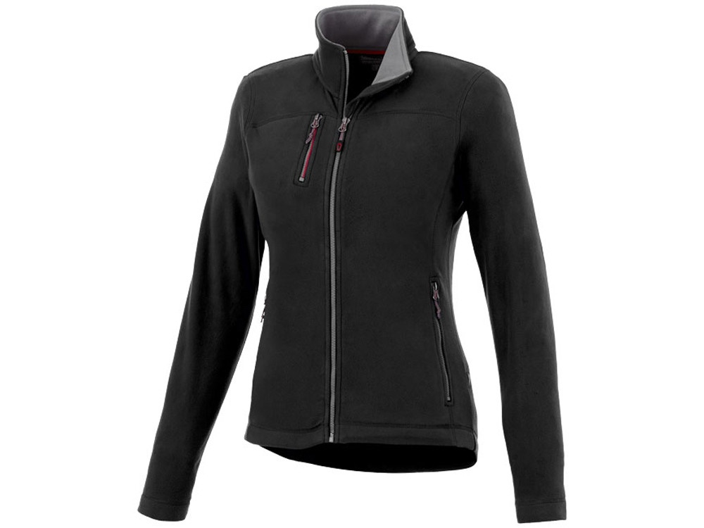 Женская микрофлисовая куртка Pitch, черный (артикул 33489992XL)
