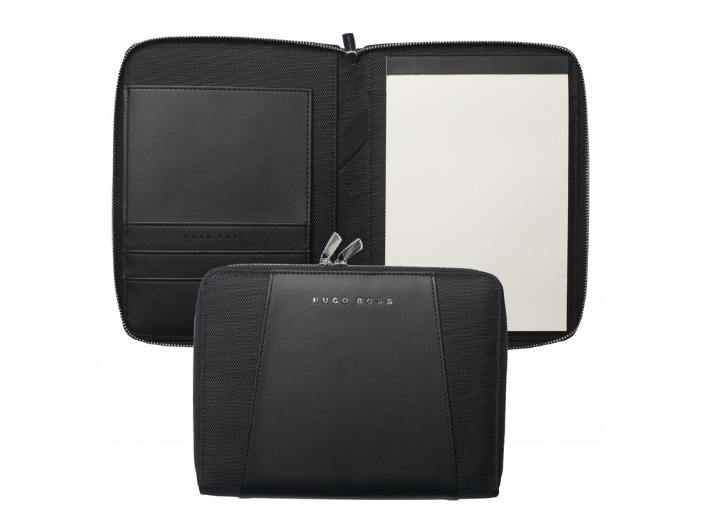 Папка для участника конференции формата А5 Keystone Black. Hugo Boss (артикул HTM602A)