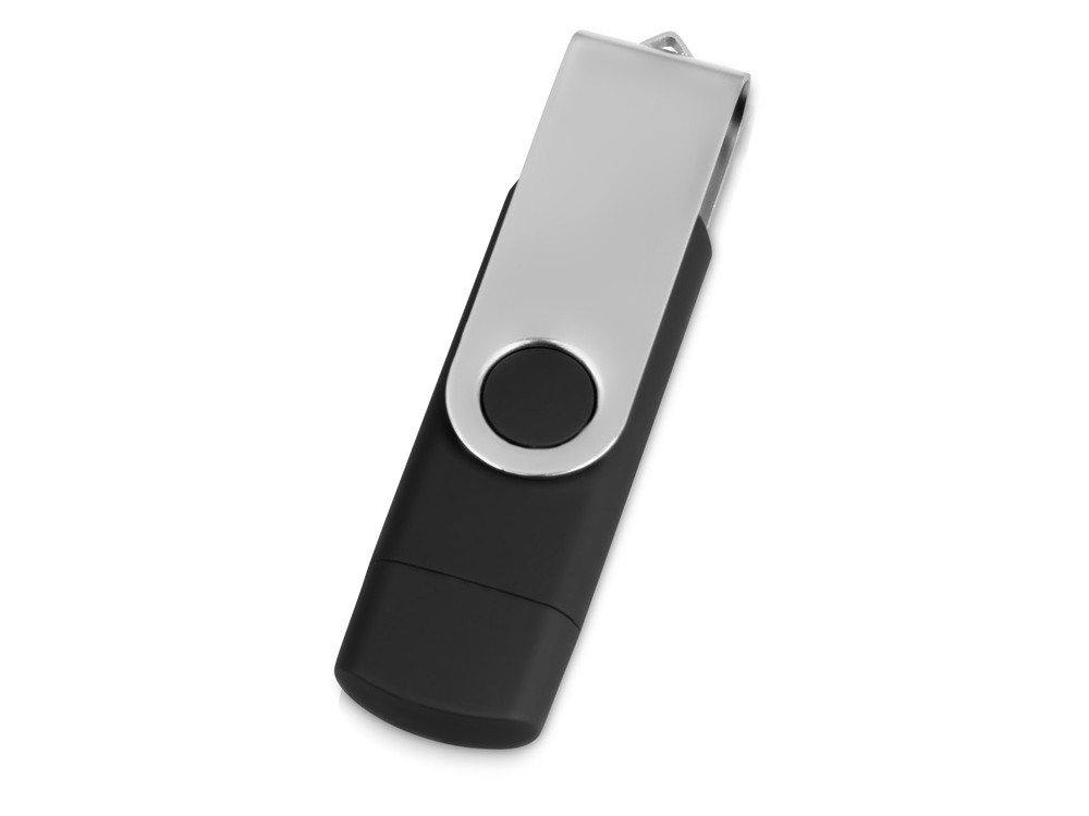 USB/micro USB-флешка 2.0 на 16 Гб Квебек OTG, черный (артикул 6201.07.16) - фото 3 - id-p65814336
