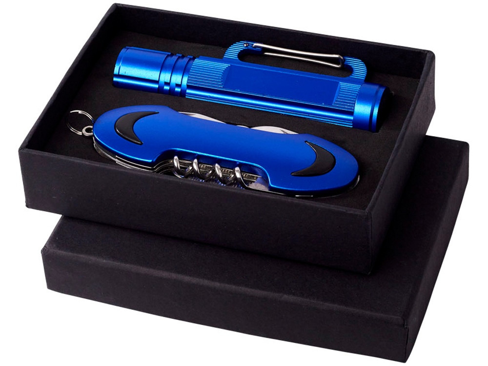 Подарочный набор Ranger с фонариком и ножом, синий (артикул 10449201)