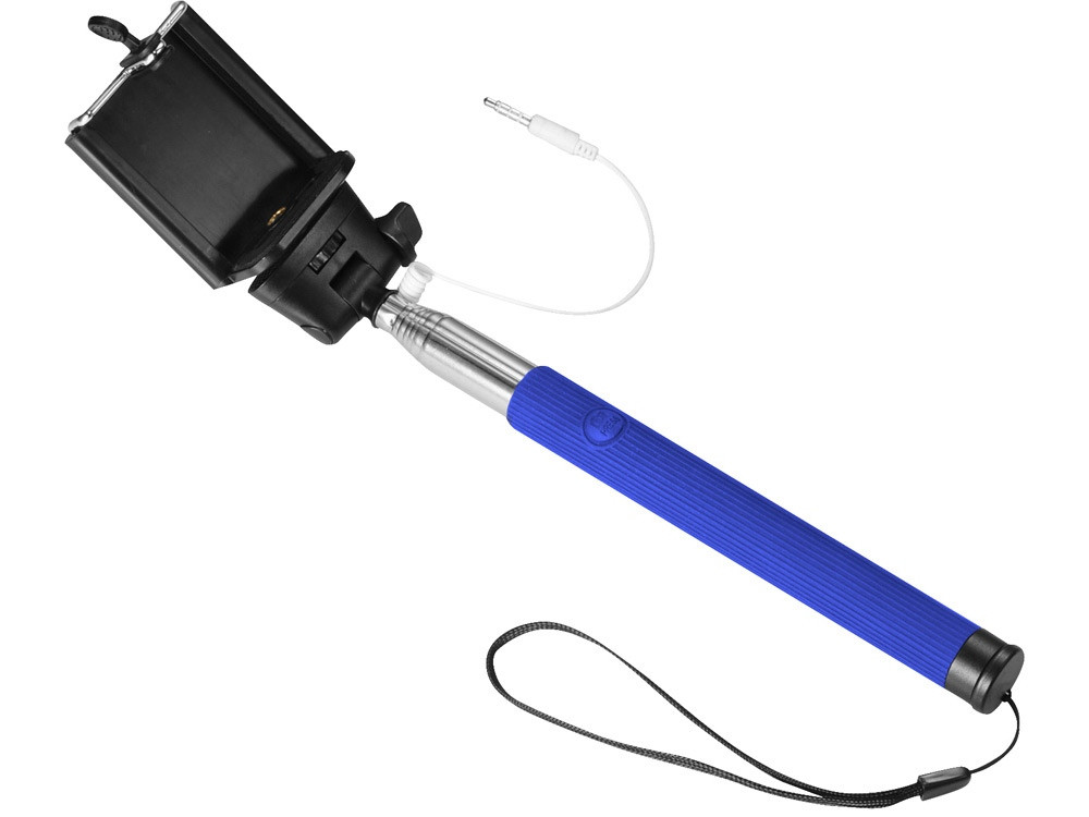 Монопод проводной Wire Selfie, ярко-синий (артикул 13416501)
