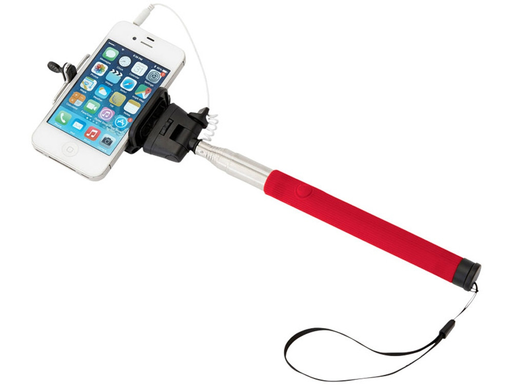 Монопод проводной Wire Selfie, красный (артикул 13416503) - фото 3 - id-p65807106