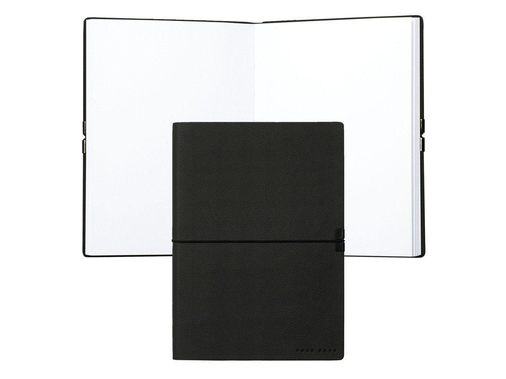 Блокнот А5 Storyline Black. Hugo Boss, черный (артикул HNH704A)
