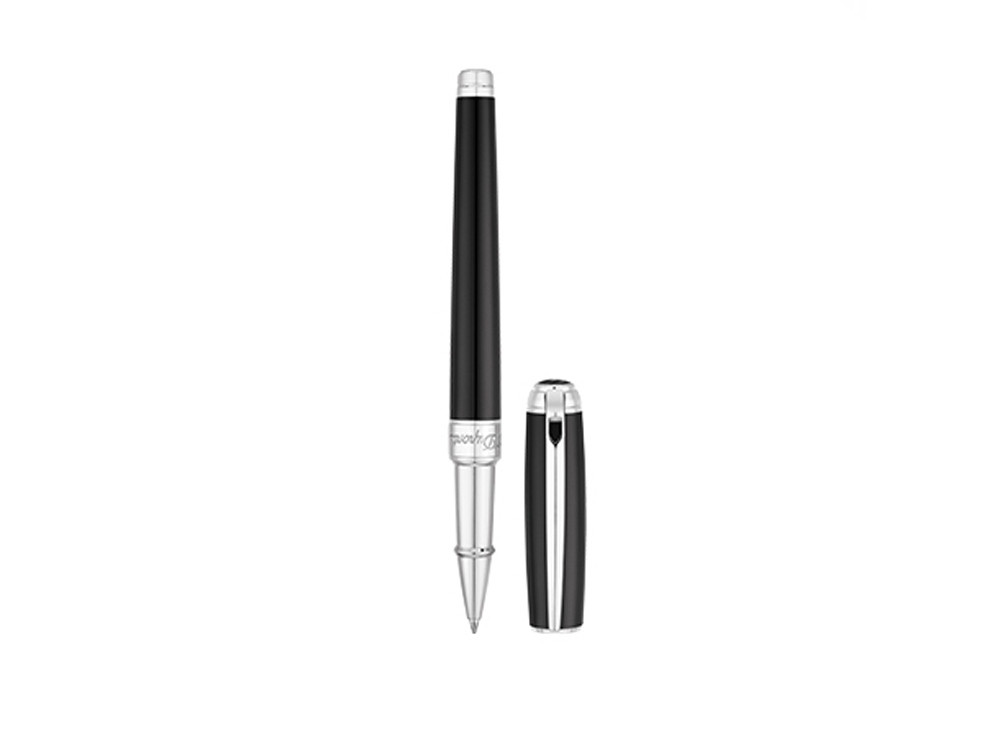 Ручка-роллер Line D Medium, черный/серебристый (артикул 412100M) - фото 1 - id-p65815599