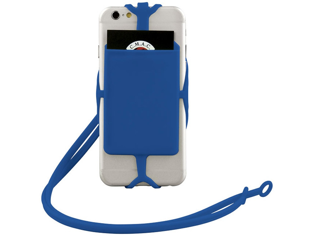 Картхолдер RFID со шнурком, ярко-синий (артикул 13425801) - фото 2 - id-p65814515