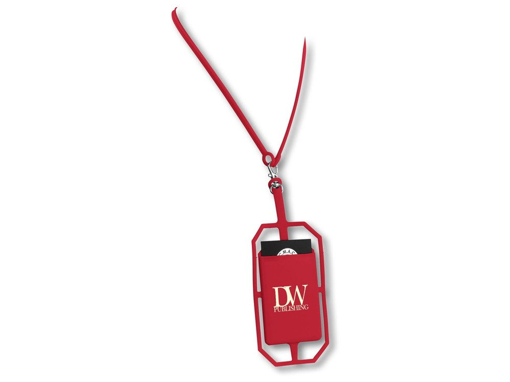 Картхолдер RFID со шнурком, красный (артикул 13425802) - фото 6 - id-p65814516