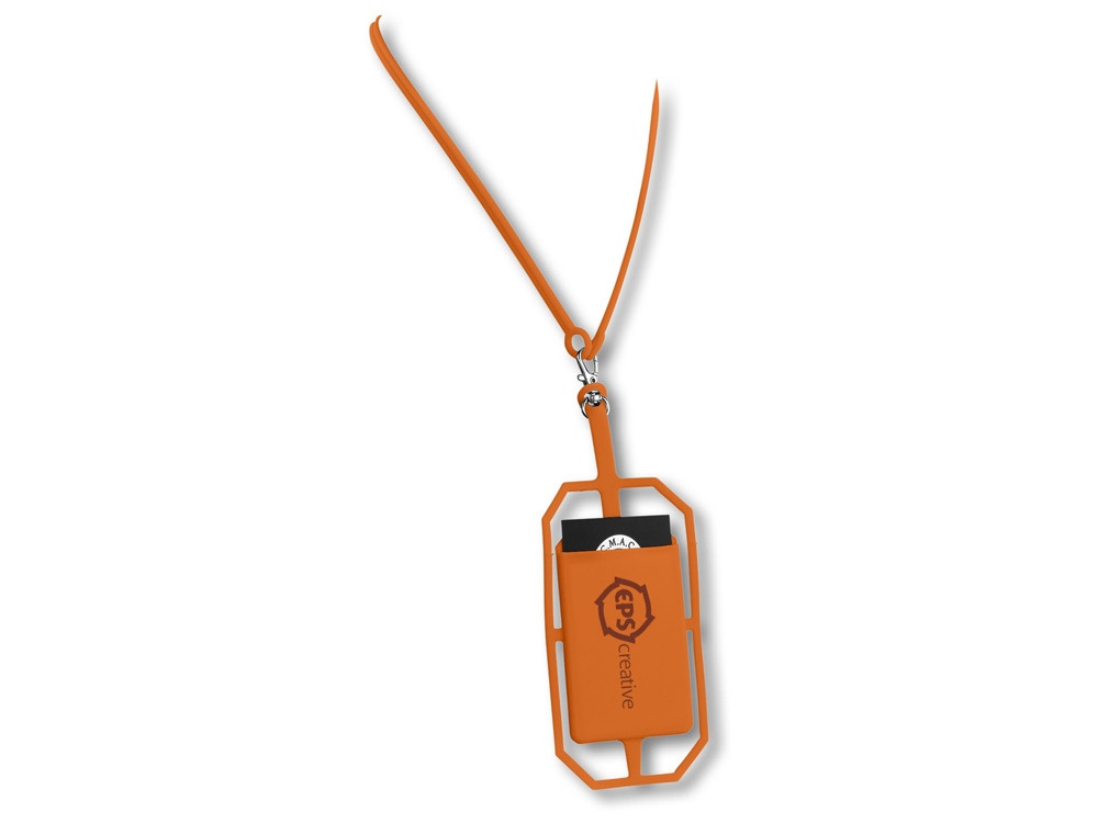 Картхолдер RFID со шнурком, оранжевый (артикул 13425804) - фото 6 - id-p65814518