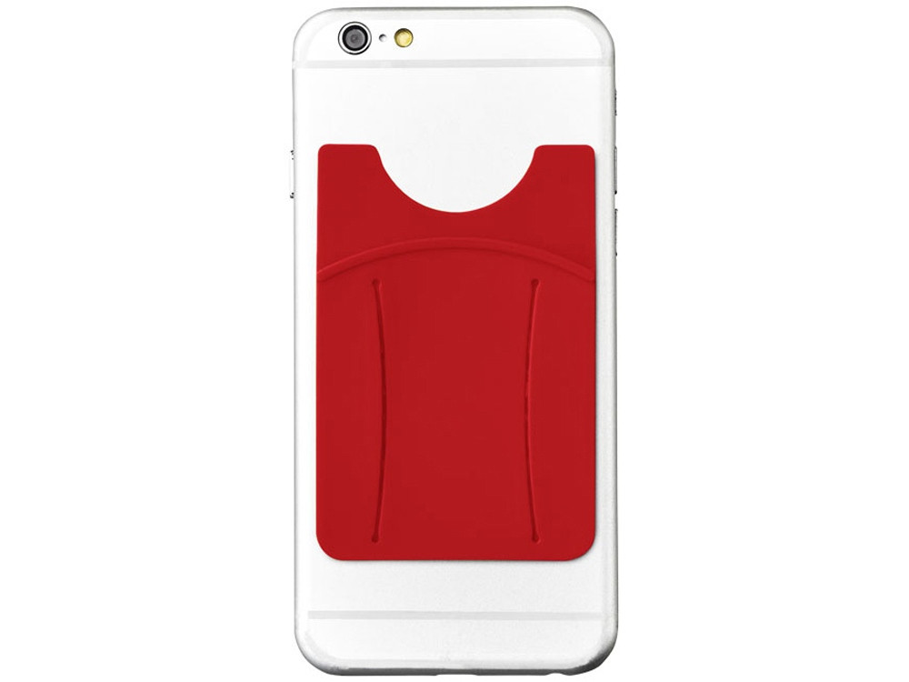 Картхолдер для телефона с отверстием для пальца, красный (артикул 13427003) - фото 4 - id-p65814522