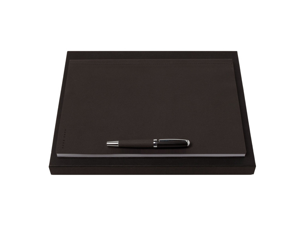 Подарочный набор: блокнот А4, ручка-роллер. Hugo Boss, серый (артикул HPFR705J) - фото 1 - id-p65812178