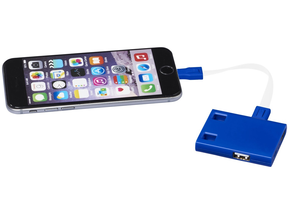 USB Hub и кабели 3-в-1, синий (артикул 13427501) - фото 2 - id-p65814561