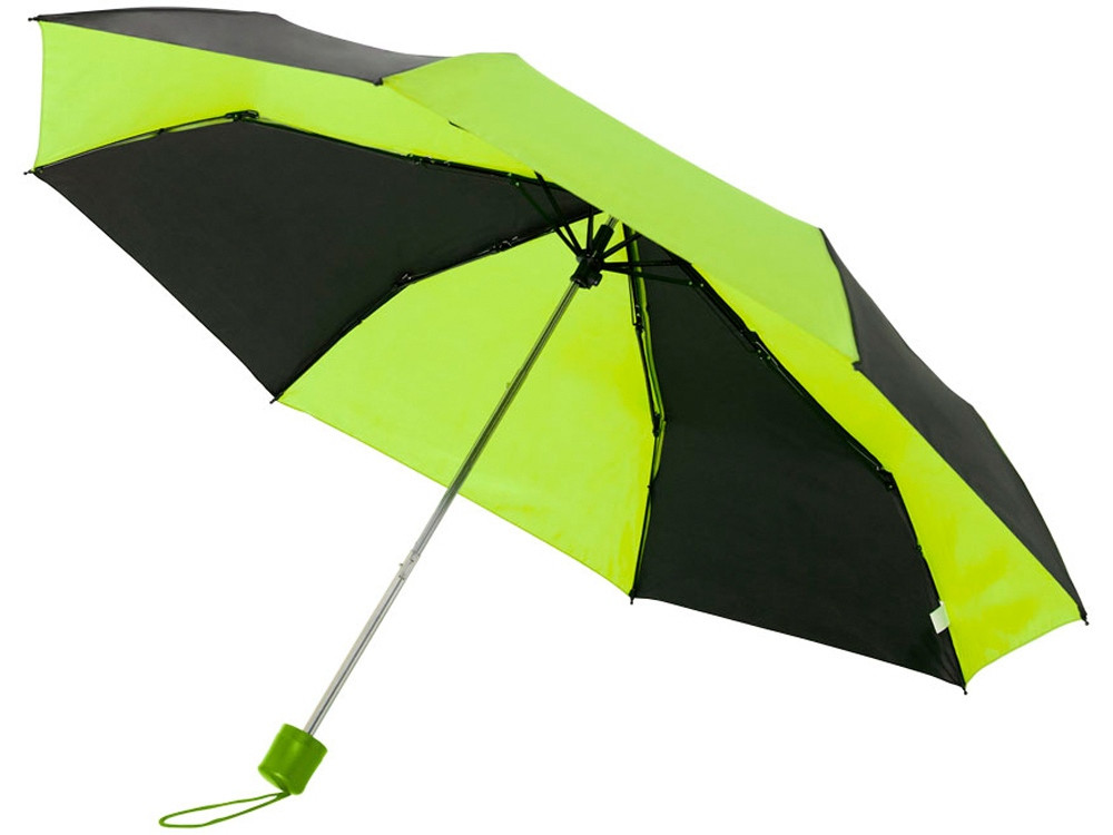 Зонт Spark 21 трехсекционный механический, черный/зеленый (артикул 10909502) - фото 1 - id-p65813286