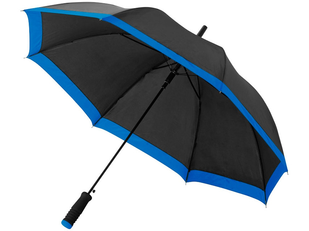 Зонт-трость Kris 23 полуавтомат, черный/синий (артикул 10909701) - фото 1 - id-p65813289