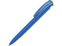 Ручка шариковая трехгранная UMA TRINITY K transparent GUM, soft-touch, синий (артикул 187926.02)