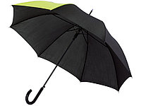 Зонт-трость Lucy 23 полуавтомат, черный/неоново-зеленый (артикул 10910003)