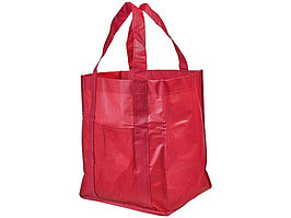 Ламинированная сумка для покупок, красный (артикул 12036902)