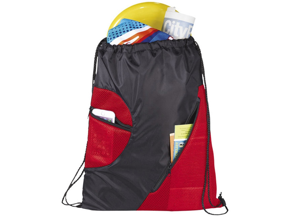 Спортивный рюкзак из сетки на молнии, красный (артикул 12028701) - фото 2 - id-p65814613