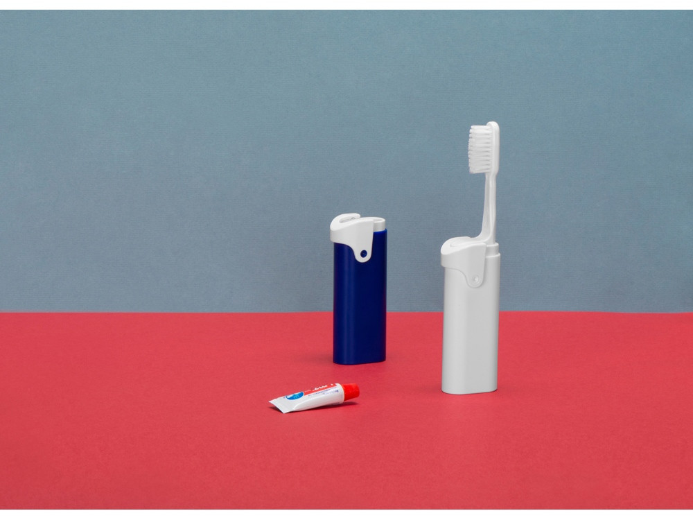 Складная зубная щетка с пастой Clean Box, белый (артикул 838516) - фото 4 - id-p65817617