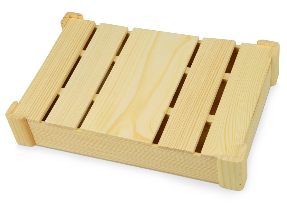 Подарочная деревянная коробка, натуральный (артикул 625044)